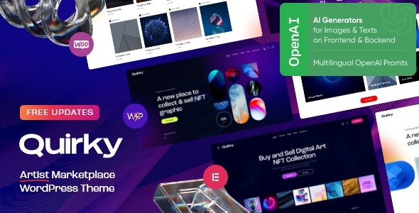 Quirky – NFT, Token and Blockchain WCFM Marketplace WordPress Theme