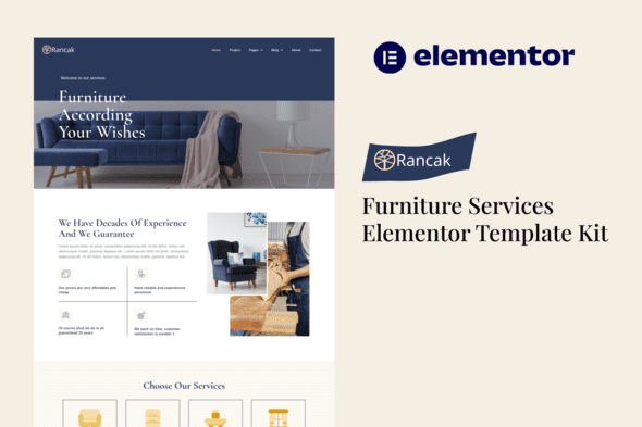 Rancak – Furniture Services Elementor Template Kit