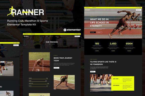 Ranner – Marathon Running Club and Sports Elementor Template Kit
