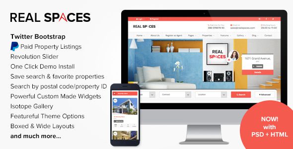 Real Spaces – WordPress Properties Directory Theme