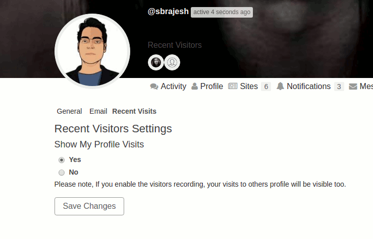 Recent Profile Visitors