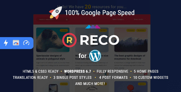 Reco – Minimal Theme for Freebies