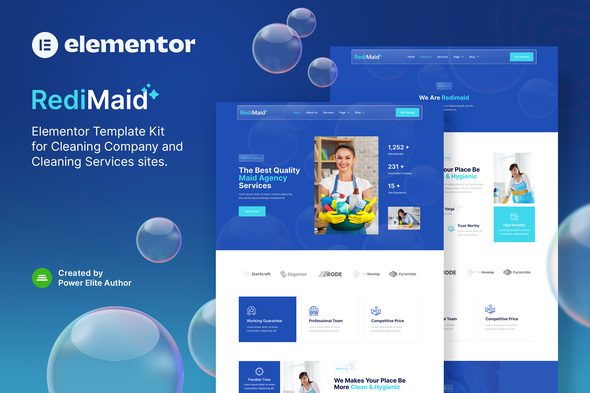 Redimaid – Cleaning and Maid Service Agency Elementor Template Kit