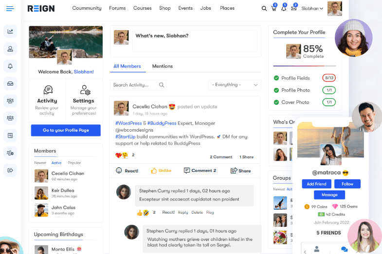 Reign – BuddyPress and bbPress WordPress Theme