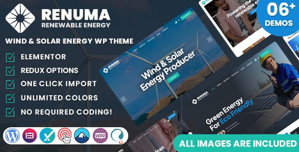 Renuma – Wind and Solar Energy WordPress Theme