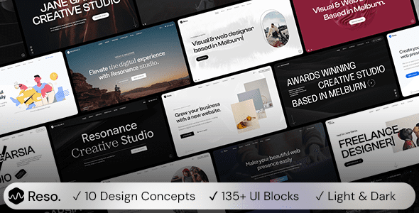 Resonance – Creative Modern Agency, Freelancer and Portfolio WordPress Theme