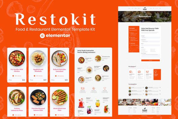 Restokit – Food and Restaurant Elementor Template Kit