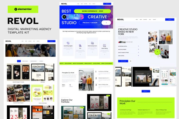 Revol – Digital Marketing Agency Elementor Template Kit