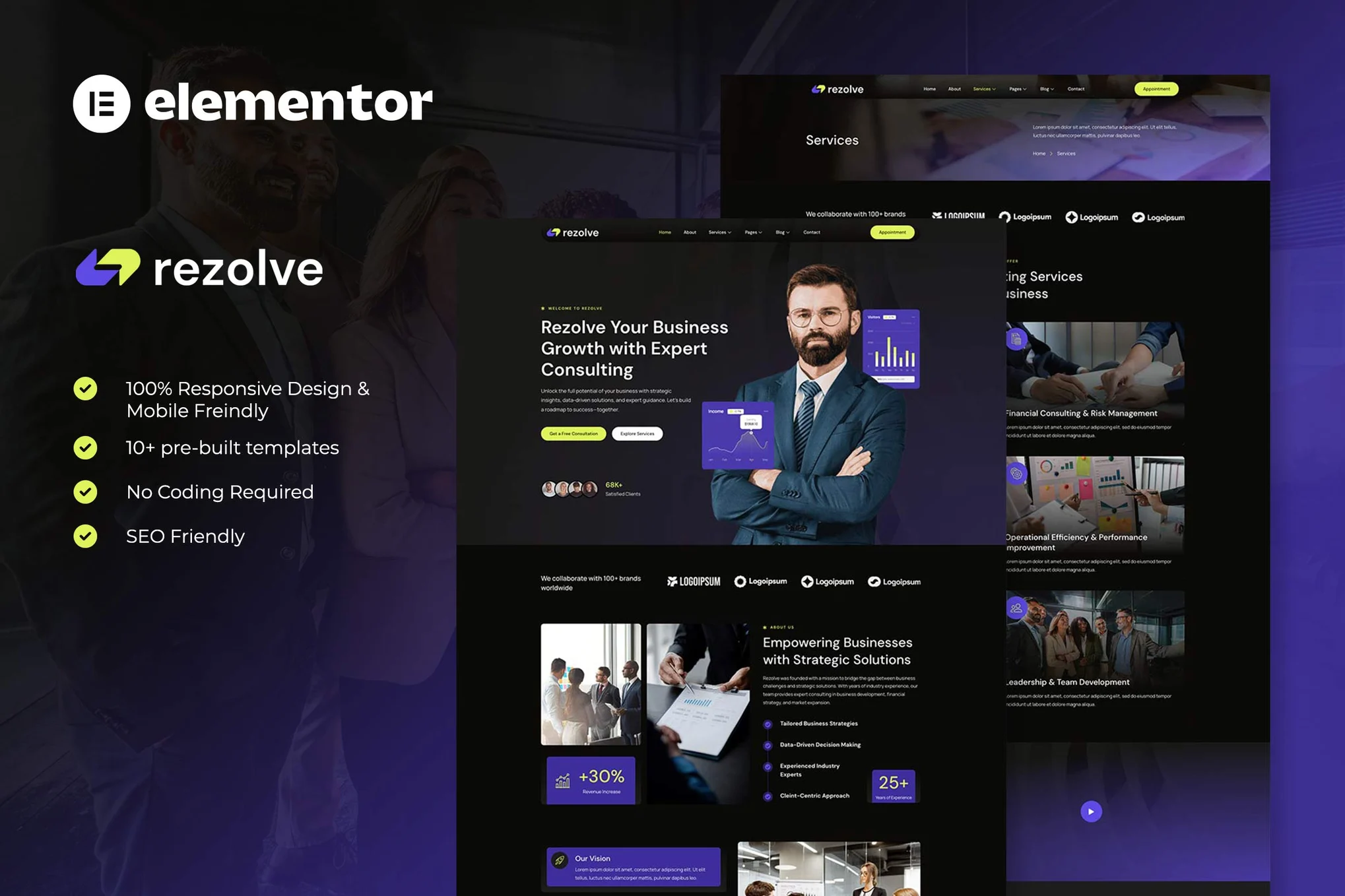 Rezolve – Business Consulting Elementor Template Kit