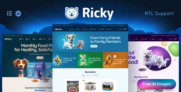 Ricky – Pet Shop and Care WooCoomerce Theme