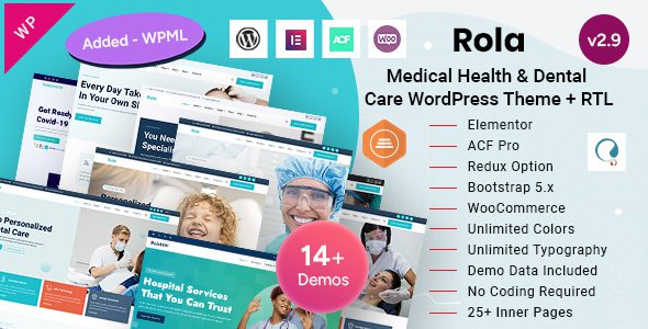Rola – Medical Health and Dental Care Elementor WordPress Theme