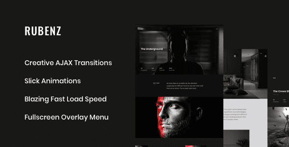 Rubenz Creative Portfolio AJAX Theme