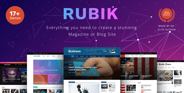 Rubik A Perfect Theme for Blog Magazine Website