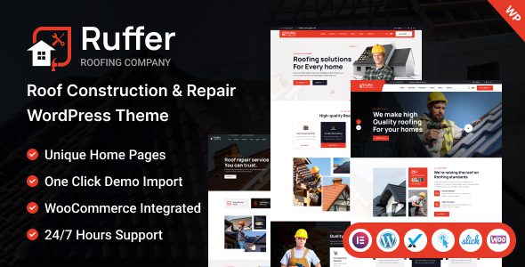 Ruffer – Roof Construction and Repair WordPress Theme