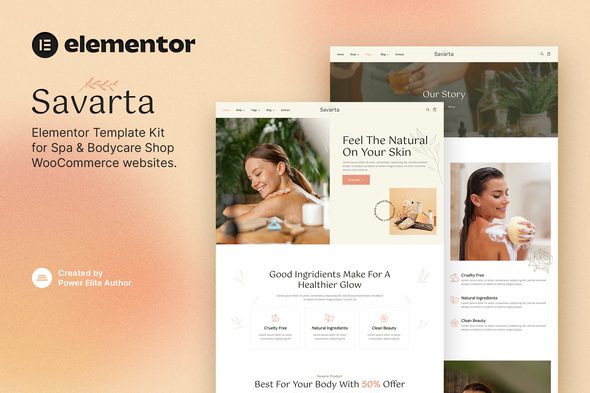 Savarta – Spa and Bodycare Shop Elementor Template Kit