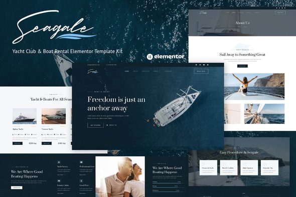 Seagale – Yacht Club and Boat Rental Elementor Template Kit