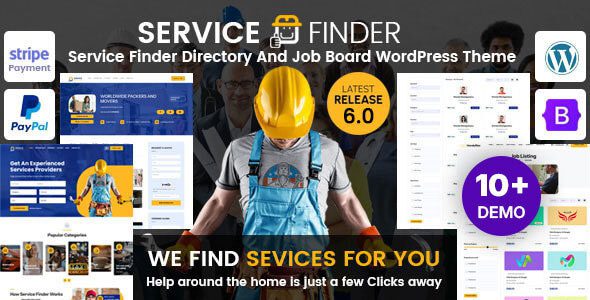 Service Finder – Provider and Business Listing WordPress Theme