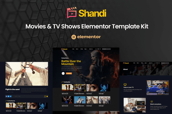 Shandi – Movies and TV Shows Elementor Template Kit