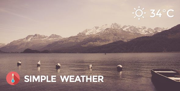 Simple Weather WordPress Shortcode and Widget