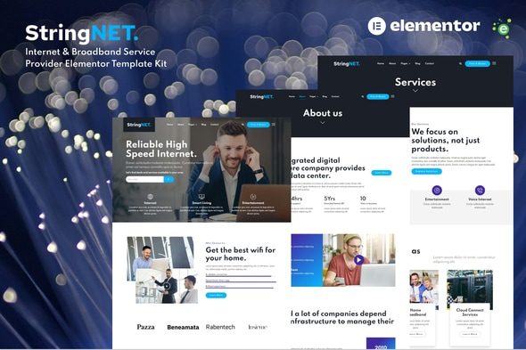 StringNET – Internet and Broadband Service Provider Elementor Template Kit