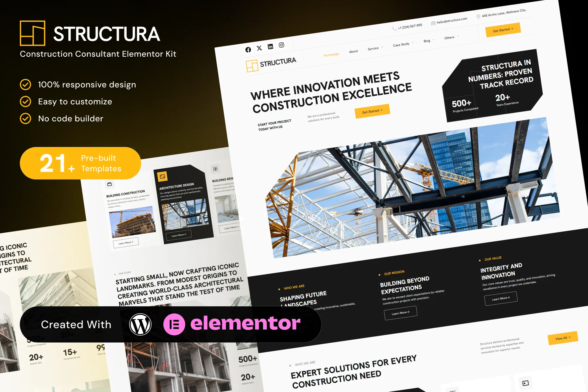 Structura – Construction Consultant Elementor Template Kit