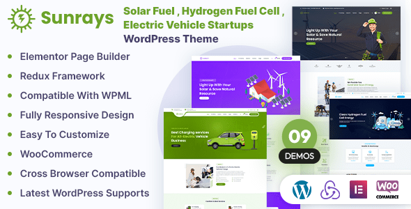 Sunrays – Solar Power and Green Energy WordPress theme