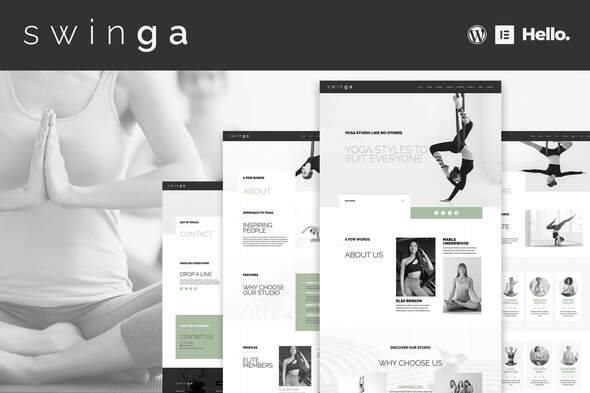 Swinga – Yoga Health Coach Fitness Studio Elementor Template Kit