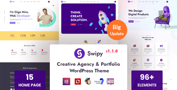 Swipy – Creative Agency WordPress Theme