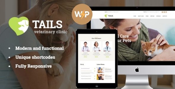 Tails | Veterinary Clinic, Pet Care and Animal WordPress Theme + Shop