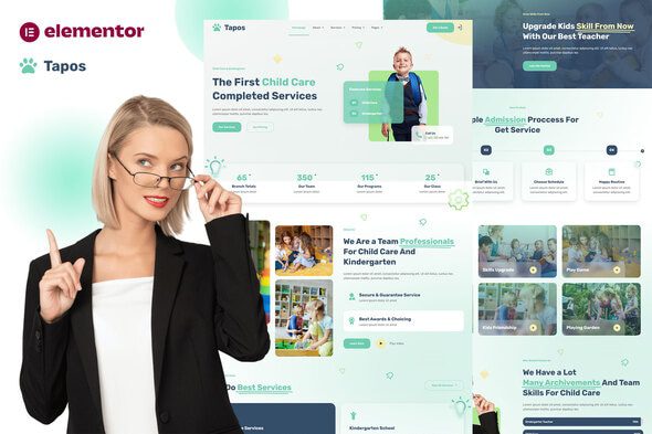Tapos – Child Care and Kindergarten Elementor Template Kit