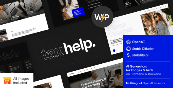 Tax Help – Finance and Business Accounting Adviser WordPress Theme