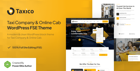 Taxico – Taxi Company and Online Cab Service Theme