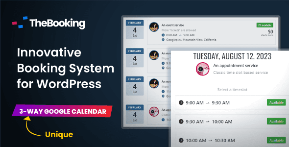 Team Booking – WordPress Booking System