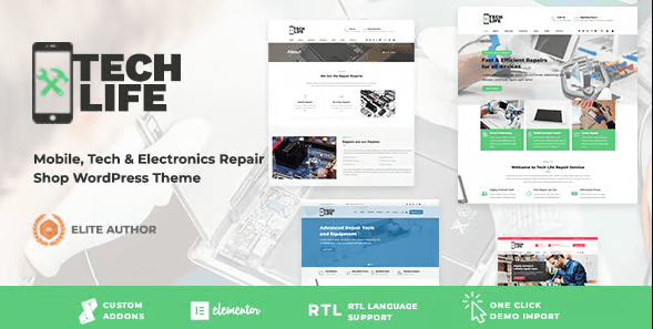 TechLife – Mobile, Tech and Electronics Repair Shop WordPress Theme