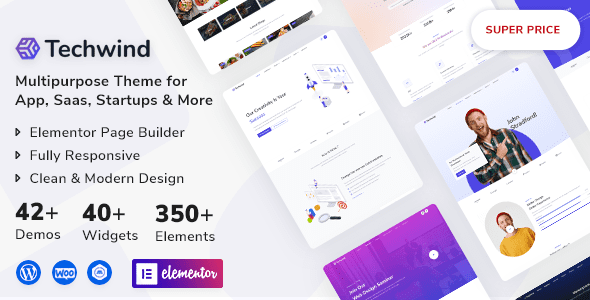 Techwind – Multipurpose Landing Page WordPress Theme