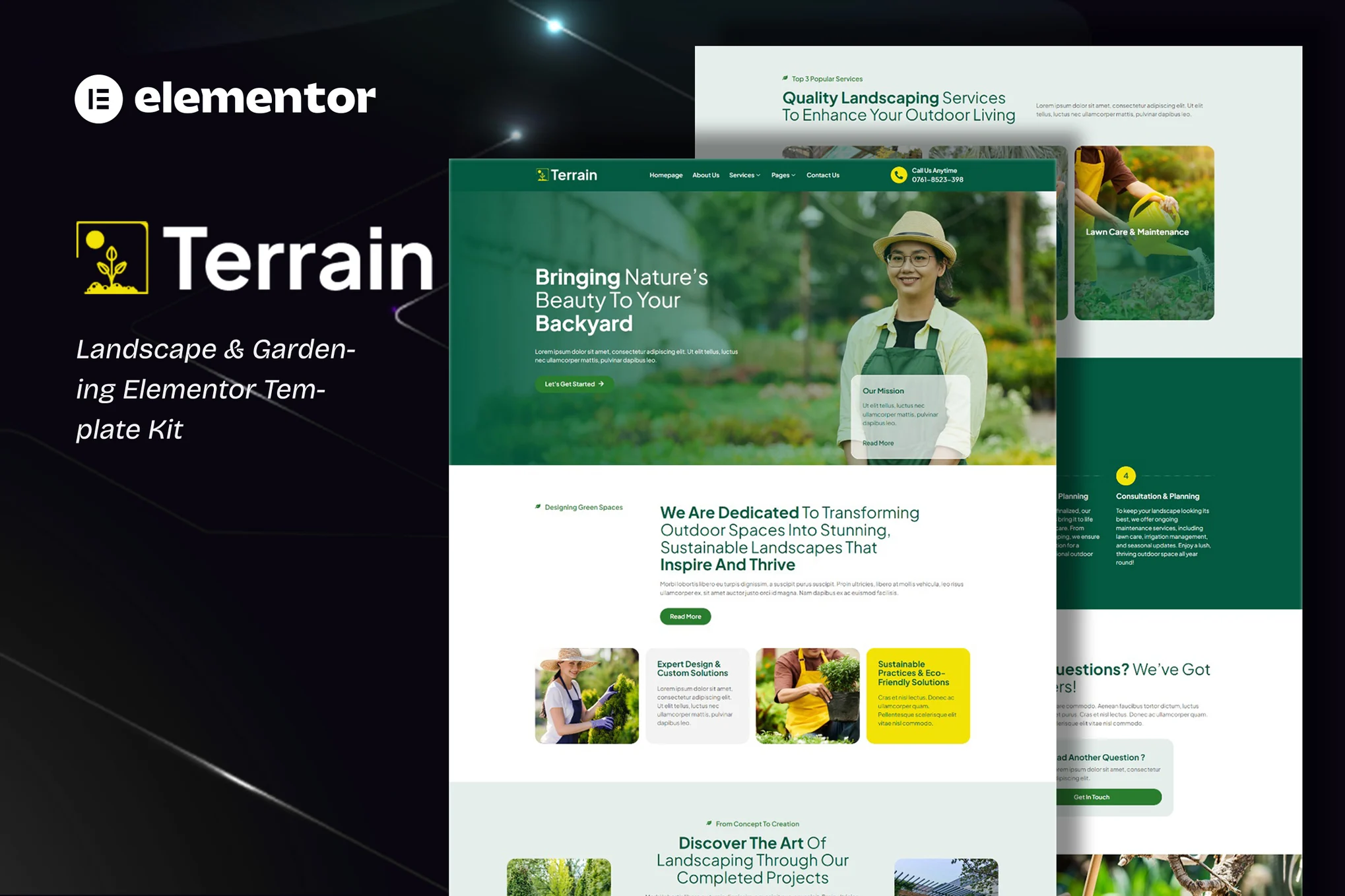Terrain – Landscape and Gardening Elementor Template Kit