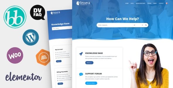 Tessera – Elementor Knowledge Base and Support Forum WordPress Theme