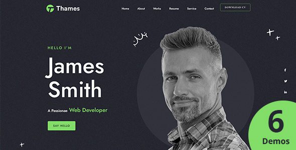 Thames – Personal Portfolio WordPress Theme