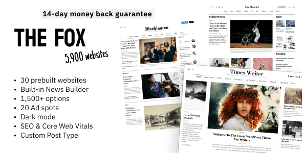 The Fox – Minimal News Magazine WordPress Theme