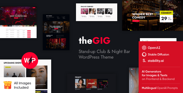 The Gig – Stand-up Club and Night Bar WordPress Theme