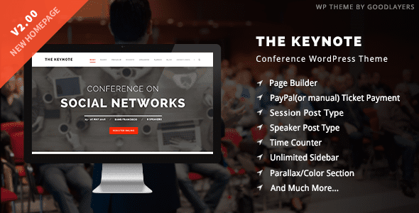The Keynote – Conference / Event / Meeting WordPress Theme
