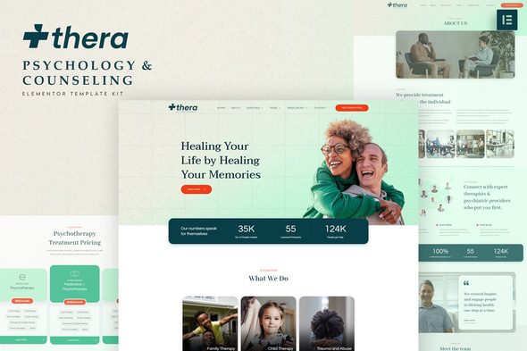 Thera – Psychology and Counseling Elementor Template Kit