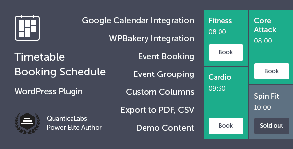 Timetable Responsive Schedule For WordPress