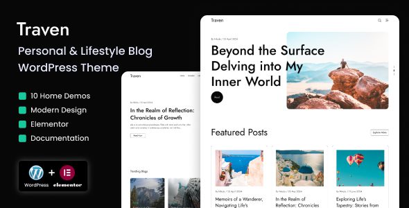 Traven – Personal and Lifestyle Blog WordPress Theme