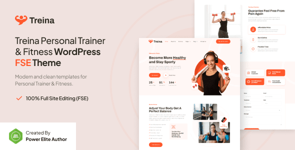 Treina – Personal Trainer and Fitness FSE WordPress