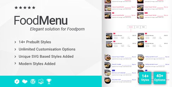 Ultimate Food Menu Addon for WPBakery