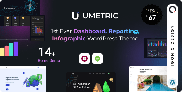 Umetric | WordPress Dashboard, Reporting and Infographic Theme
