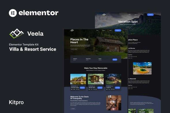 Veela – Vacation Rental and Resort Elementor Template Kit