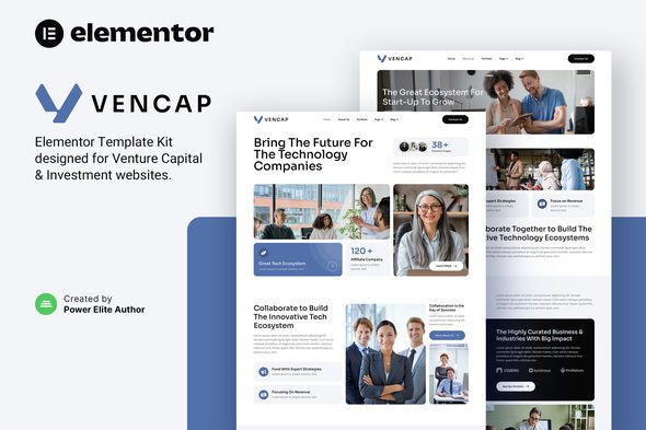 Vencap – Venture Capital and Investment Elementor Template Kit