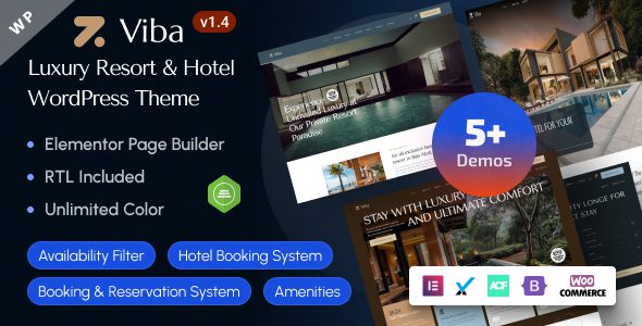 Viba – Luxury Resort and Hotel Elementor WordPress Theme